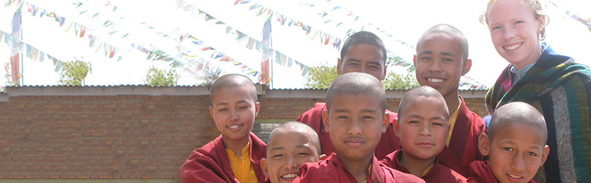 Intern with little monks